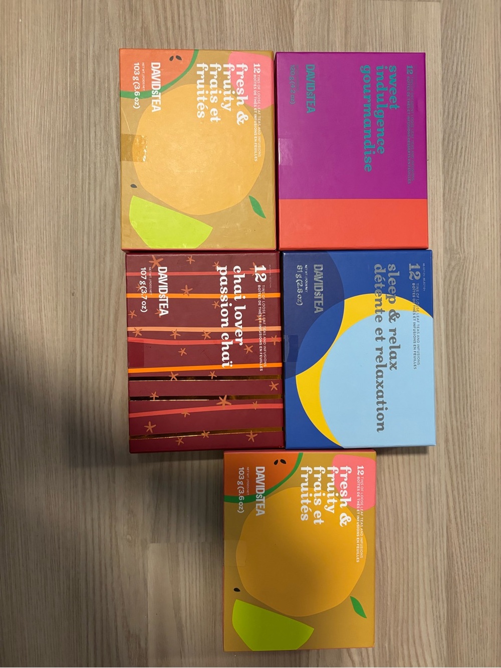 DAVIDsTEA Assorted Tea Box Set - 5 PACKS!